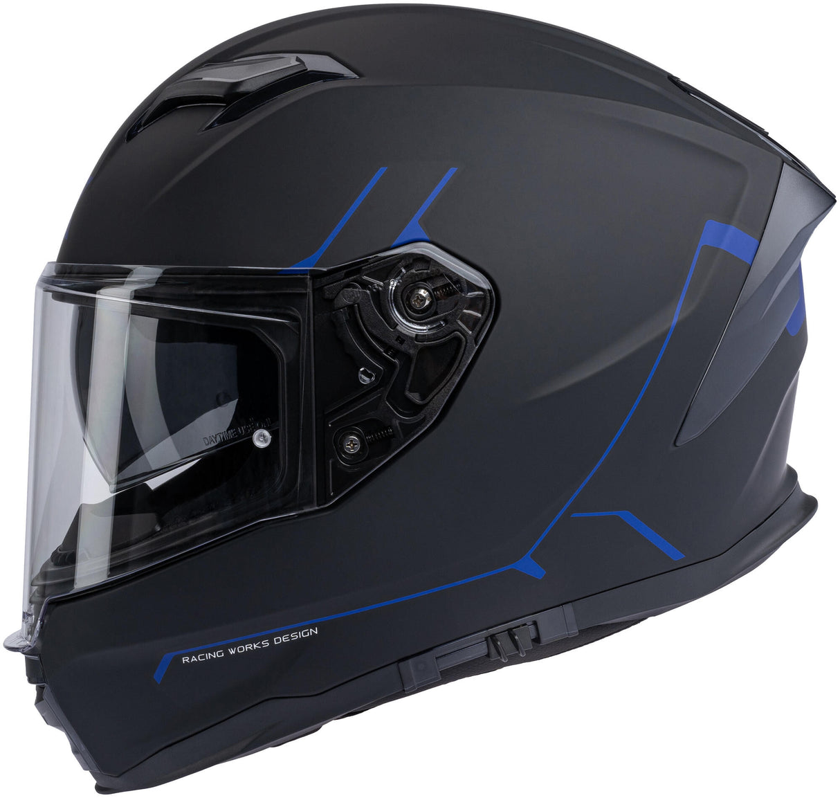 Spec-x full face helmet sx-82.03 r2 stinger helmet sx-82.03 r2 black matt blue xs pin re