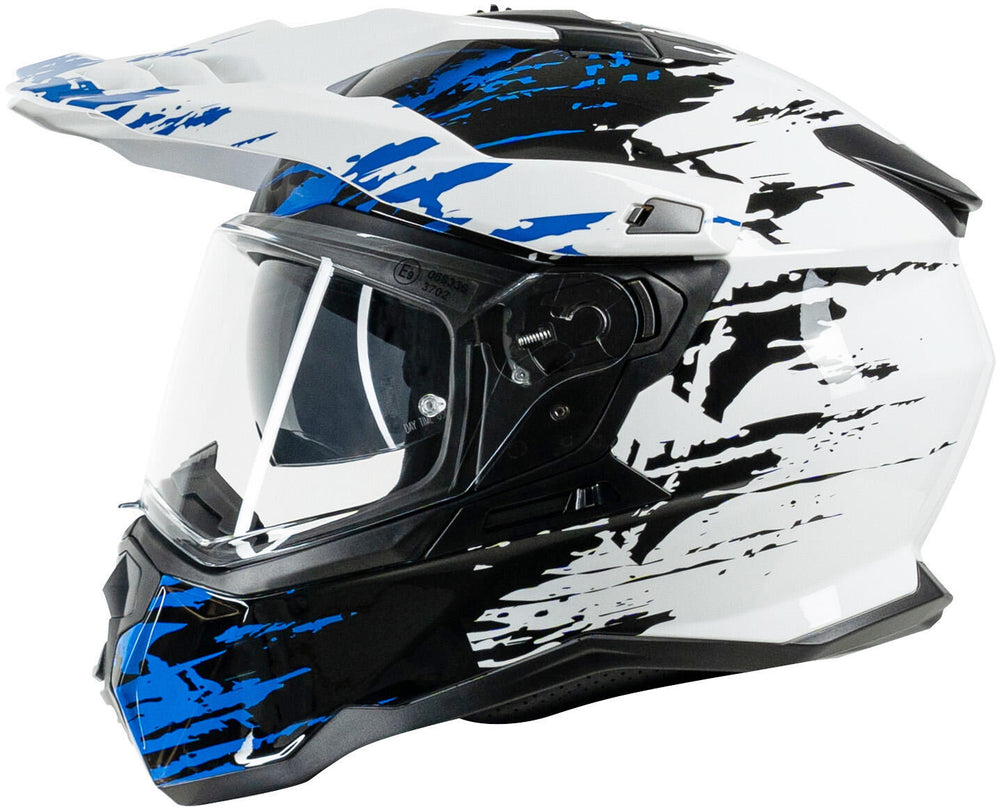 Spec-x enduro helmet sx-62.01 r1 stinger adv helmet spac-x sx-62.01 r1 stinger adv xl white blue