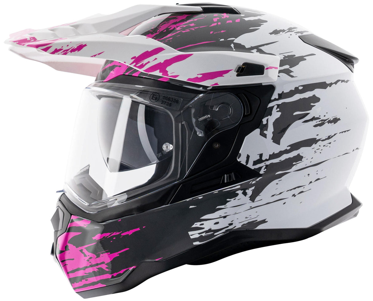 Spec-x enduro helmet sx-62.01 r1 stinger adv helmet spac-x sx-62.01 r1 stinger adv xl white pink