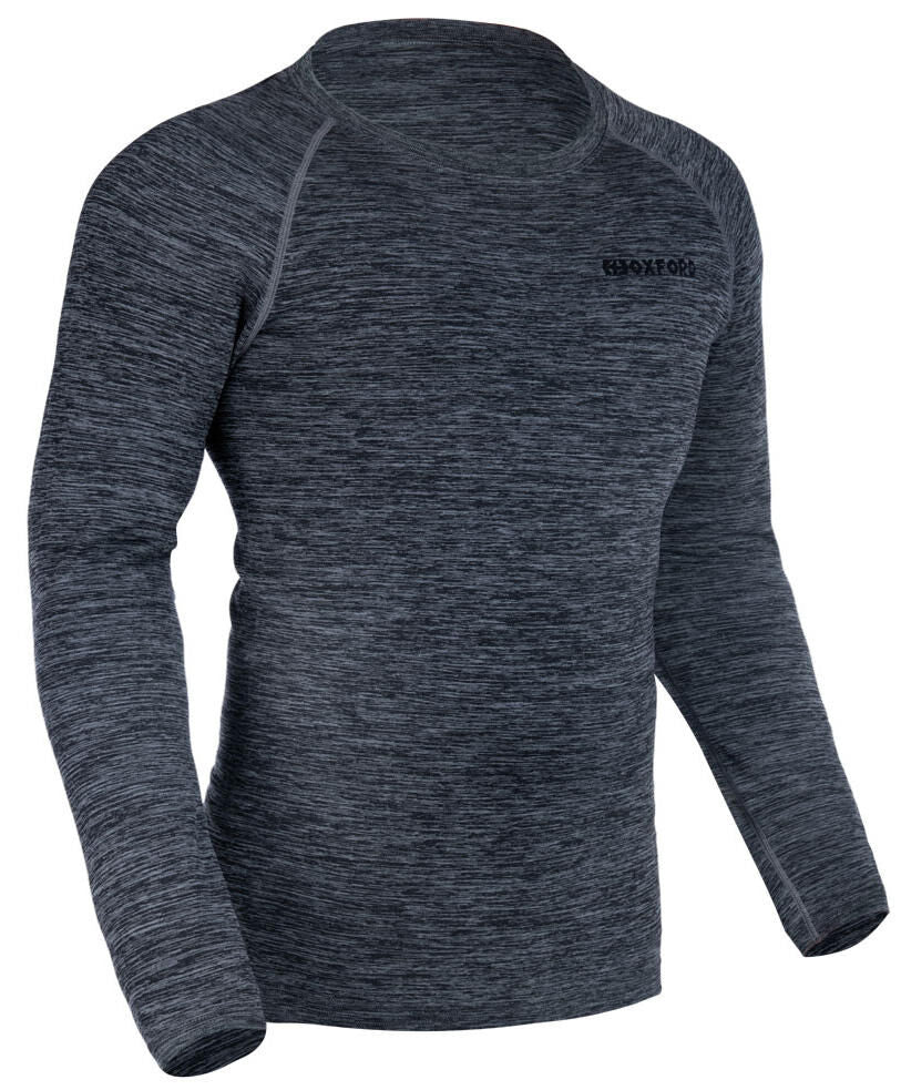 Oxford shirt with long sleeves advanced base layer. functional shirt long sleeve 2xl 3xl gray
