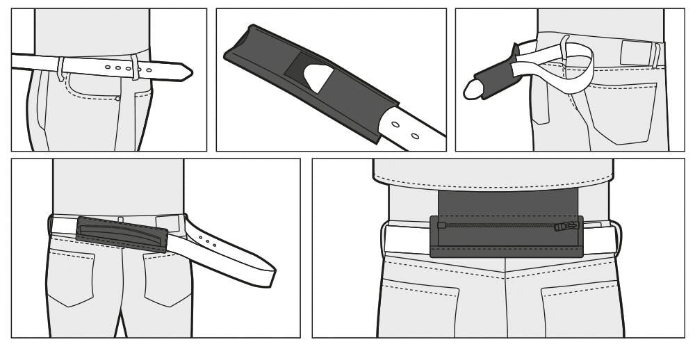 Oxford jacket verbindingsriem belt fastener black