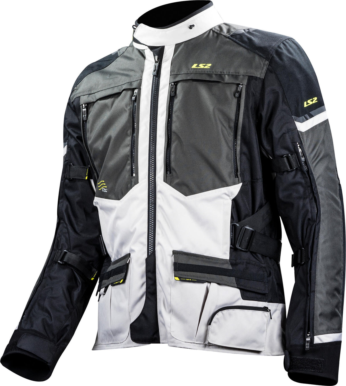 Ls2 jas noorwegen jacket norway man black grey yellow m