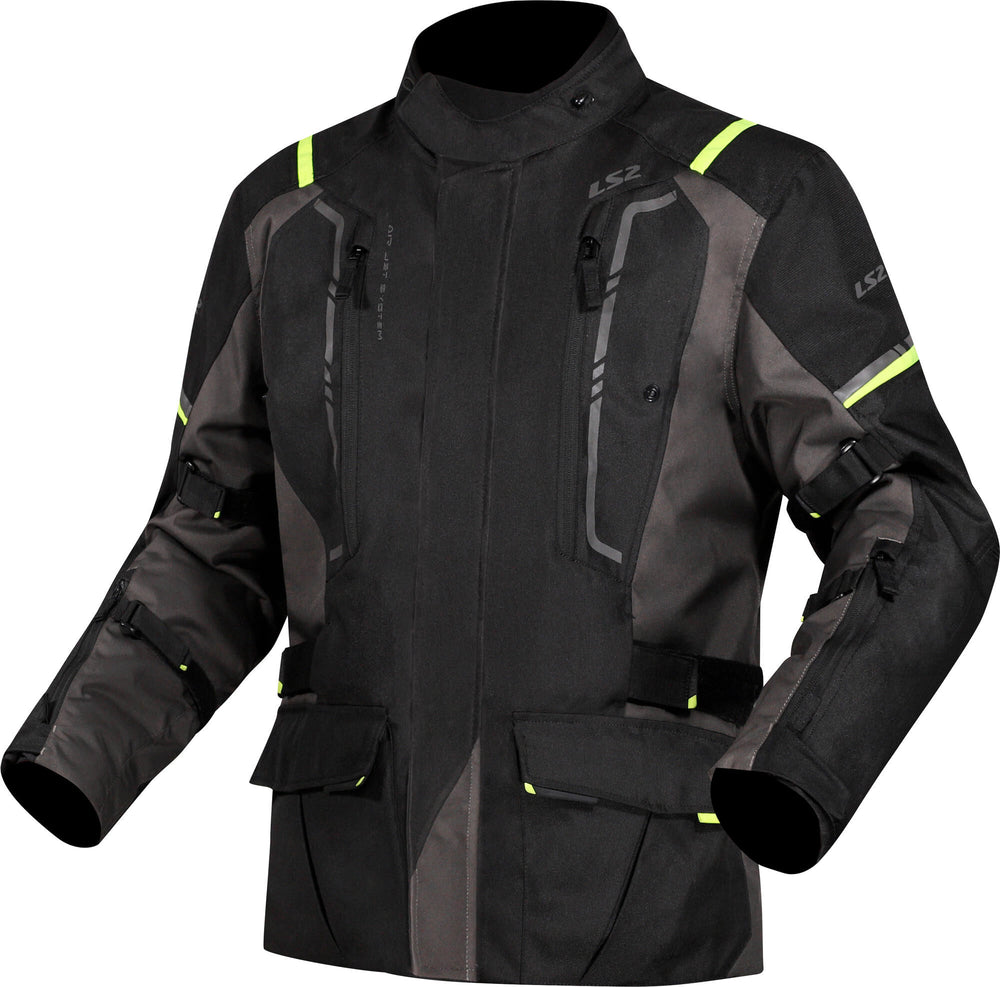 Ls2 jacket narvik jacket narvik men black gray neon yellow 3x