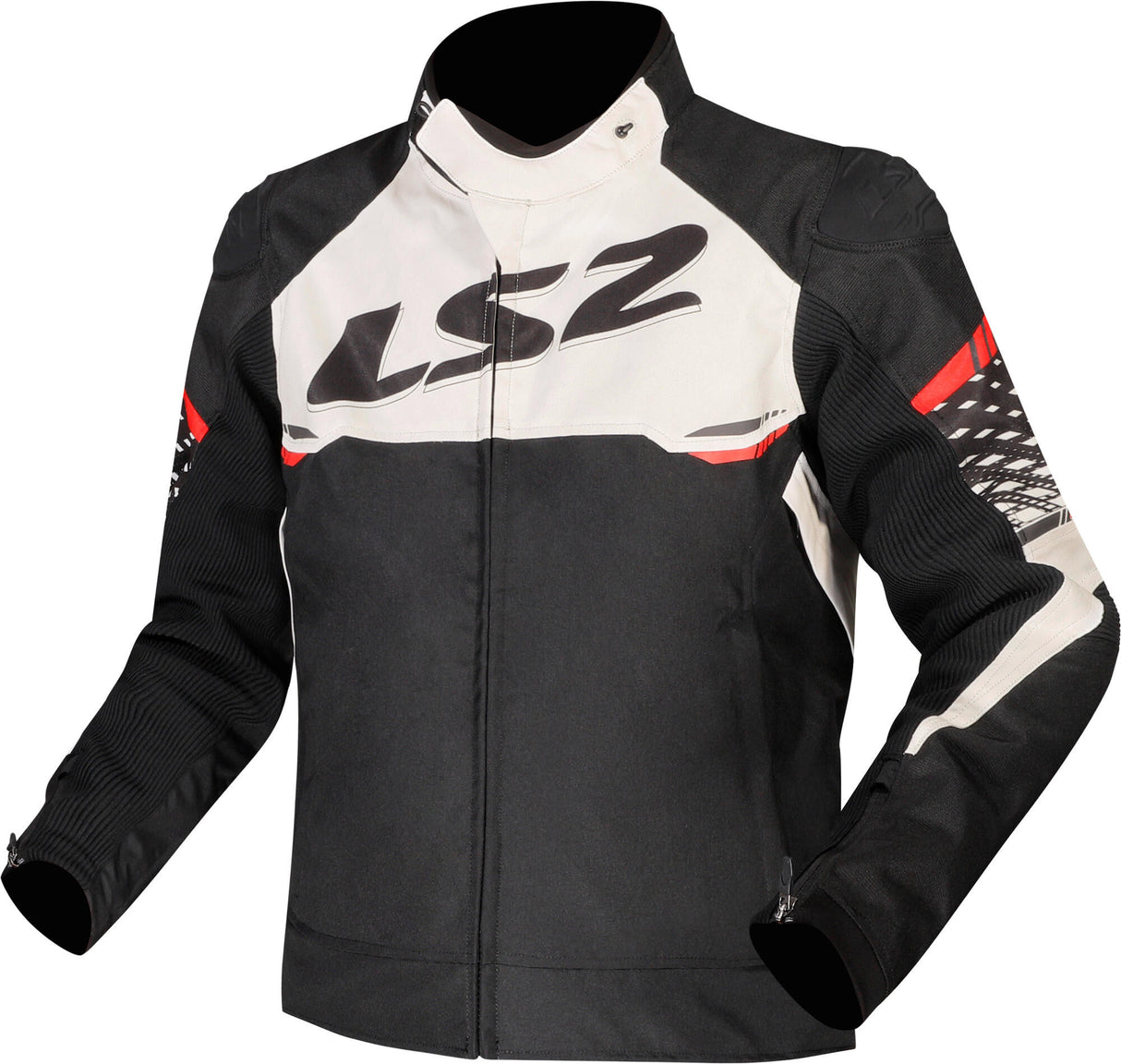 Ls2 apex jaqueta apex masculina preto branco vermelho gr. eu