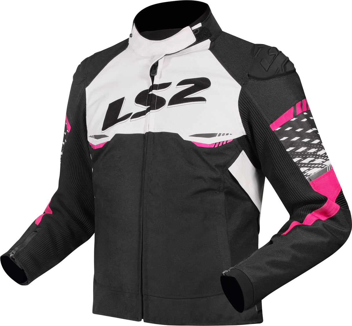 Ls2 jaqueta apex jaqueta feminina apex preto branco rosa gr. é