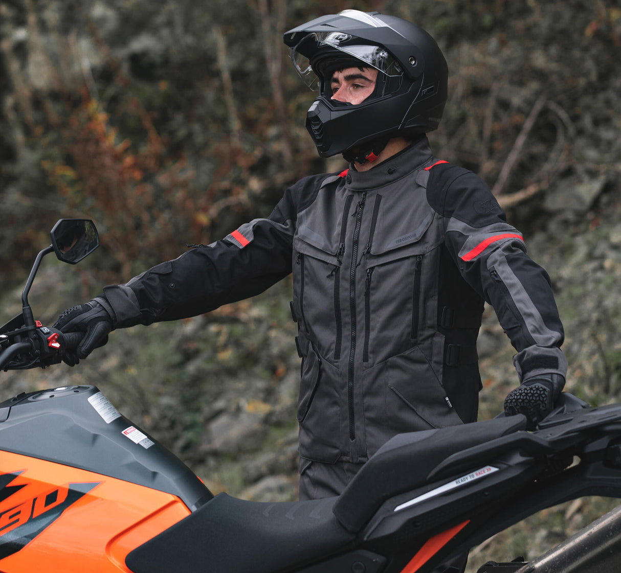 Oxford jacket rockland jacket rockland gray sw red size 5xl