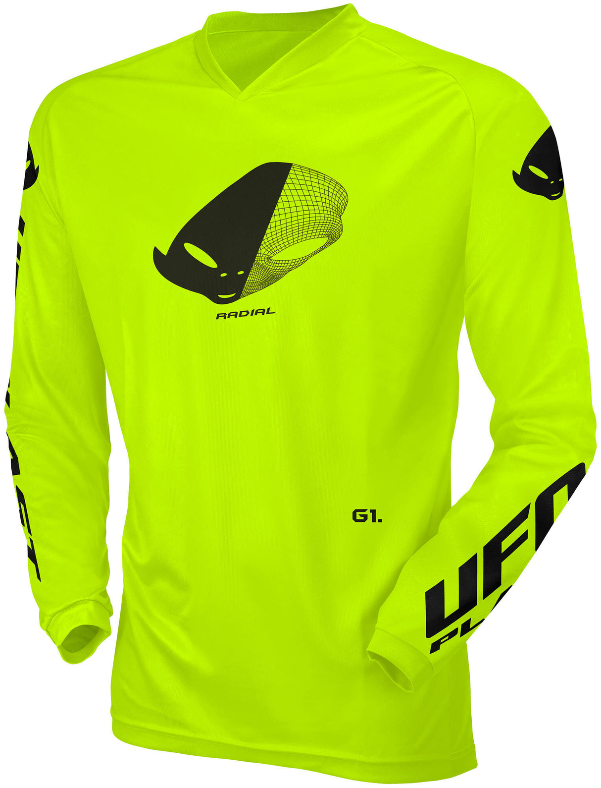 Ufo plast jersey mx radial children's jersey ufo rad neon yellow gr. xxs