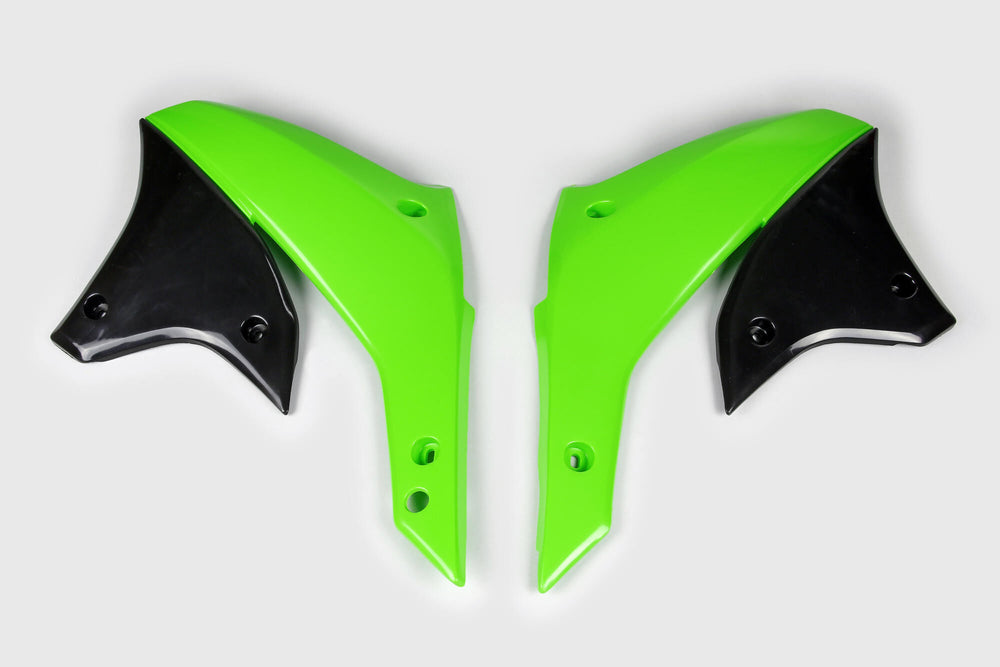 Ufo plast radiator cover radiator covers ufo kawasaki green