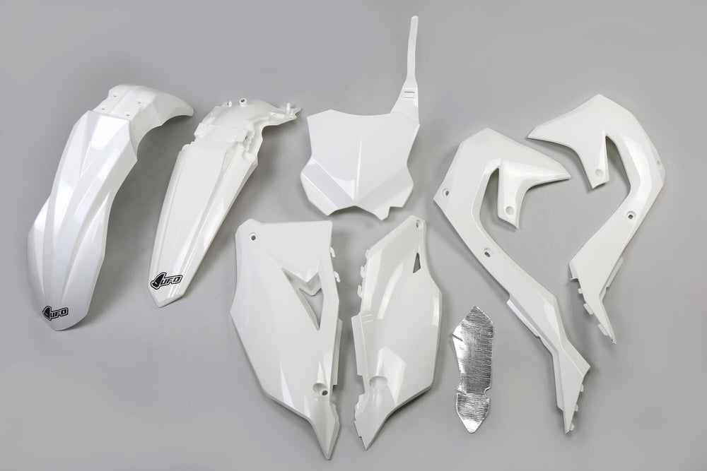 Ufo plast bodywork trim kit ufo kawasaki white