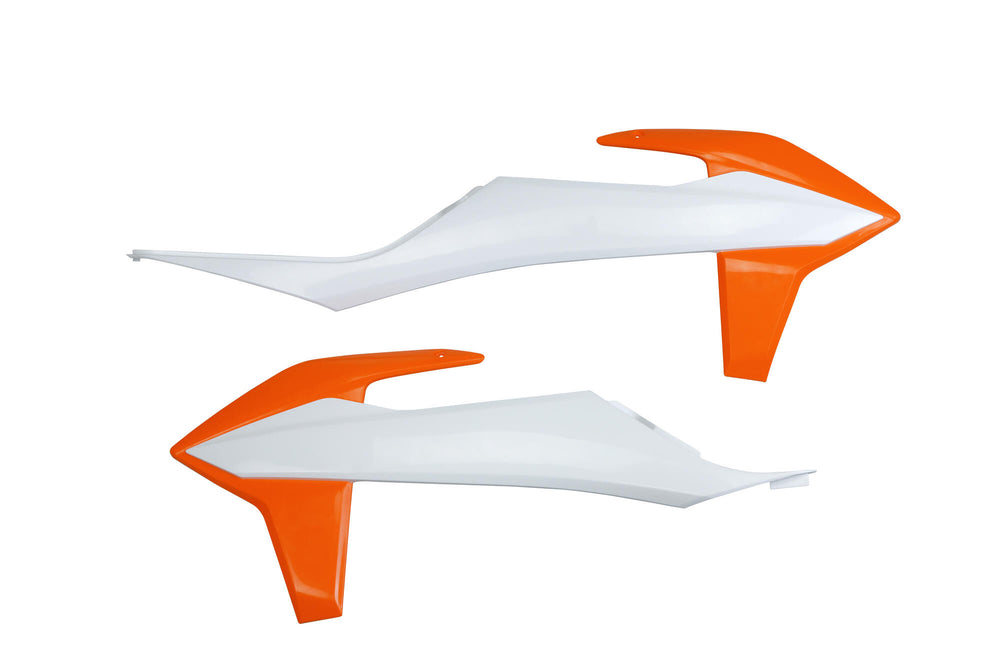 Ufo plast radiator cover radiator covers ufo ktm white orange