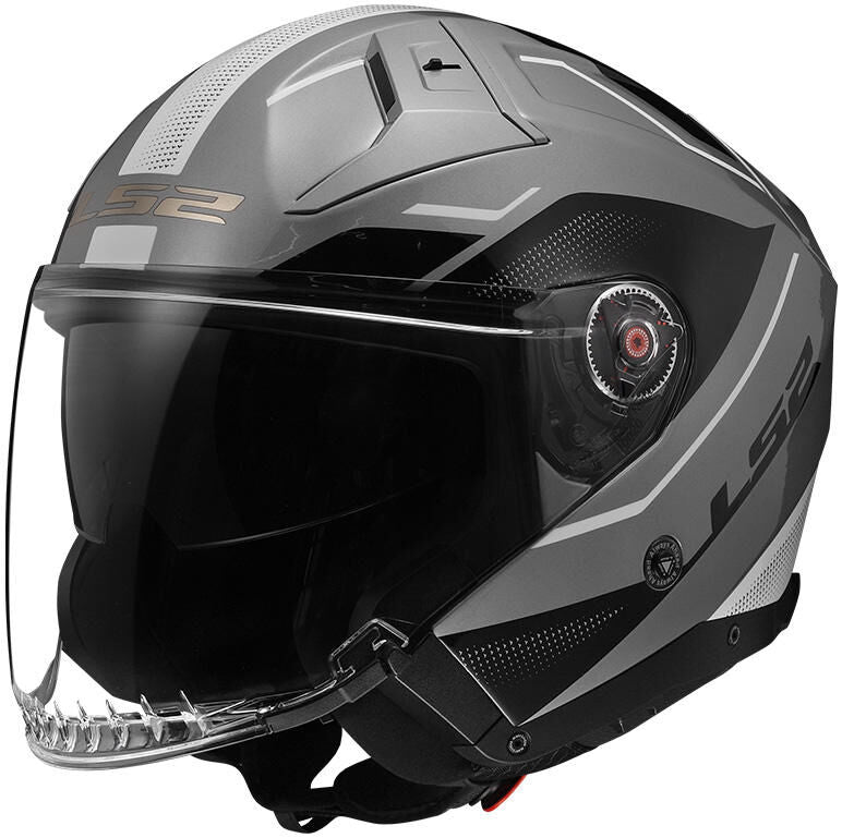 Ls2 jet helmet “of603 infinity ii veyron” helmet of603 infi. ii veyron xxl gray bl white