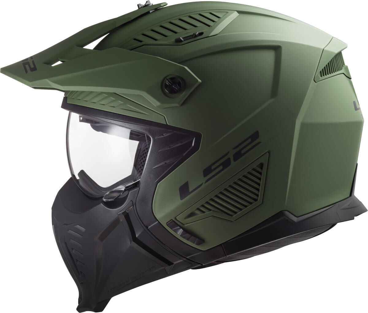 Capacete modular Ls2 of606 drifter solid capacete of606 drifter solid m verde mate