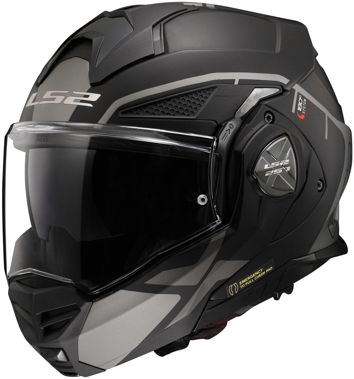 Ls2 Klapphelm FF901 Advant x Memetryk Helm FF901 Adv. x metrisch xl schwarz grau