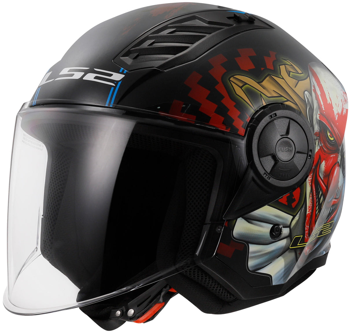 Ls2 jet helmet of616 airflow ii happy dreams helmet of616 airfl.ii hap.dreams l bl color