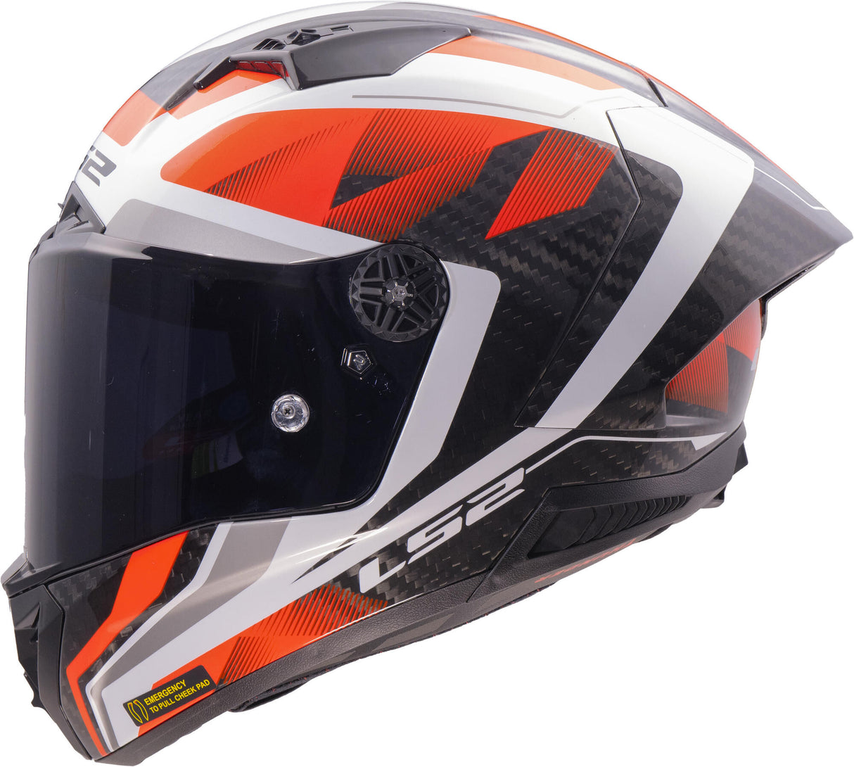 Ls2 full face helmet ff805 thunder carbon gp diamond helmet ff805 thunder gp raute xxl white red
