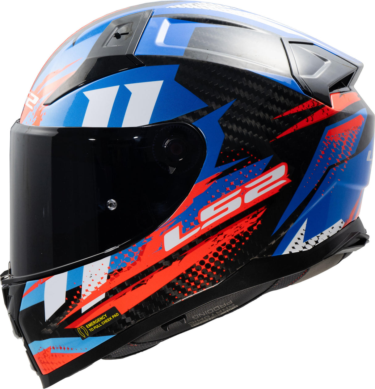 Ls2 full face helmet ff811 vector ii carbon tantic . helmet ff811 vector ii tantic l blue red