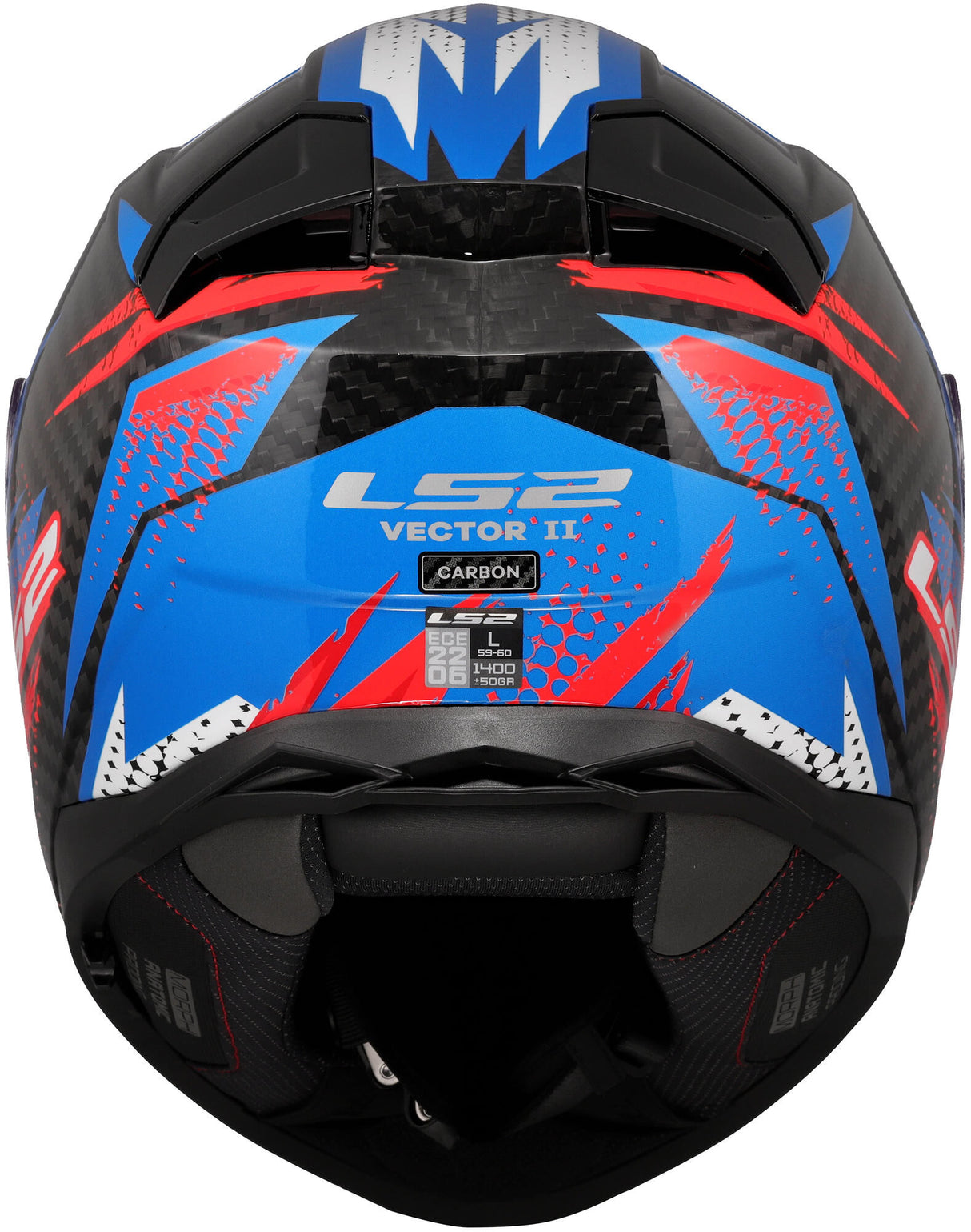 Ls2 full face helmet ff811 vector ii carbon tantic . helmet ff811 vector ii tantic l blue red