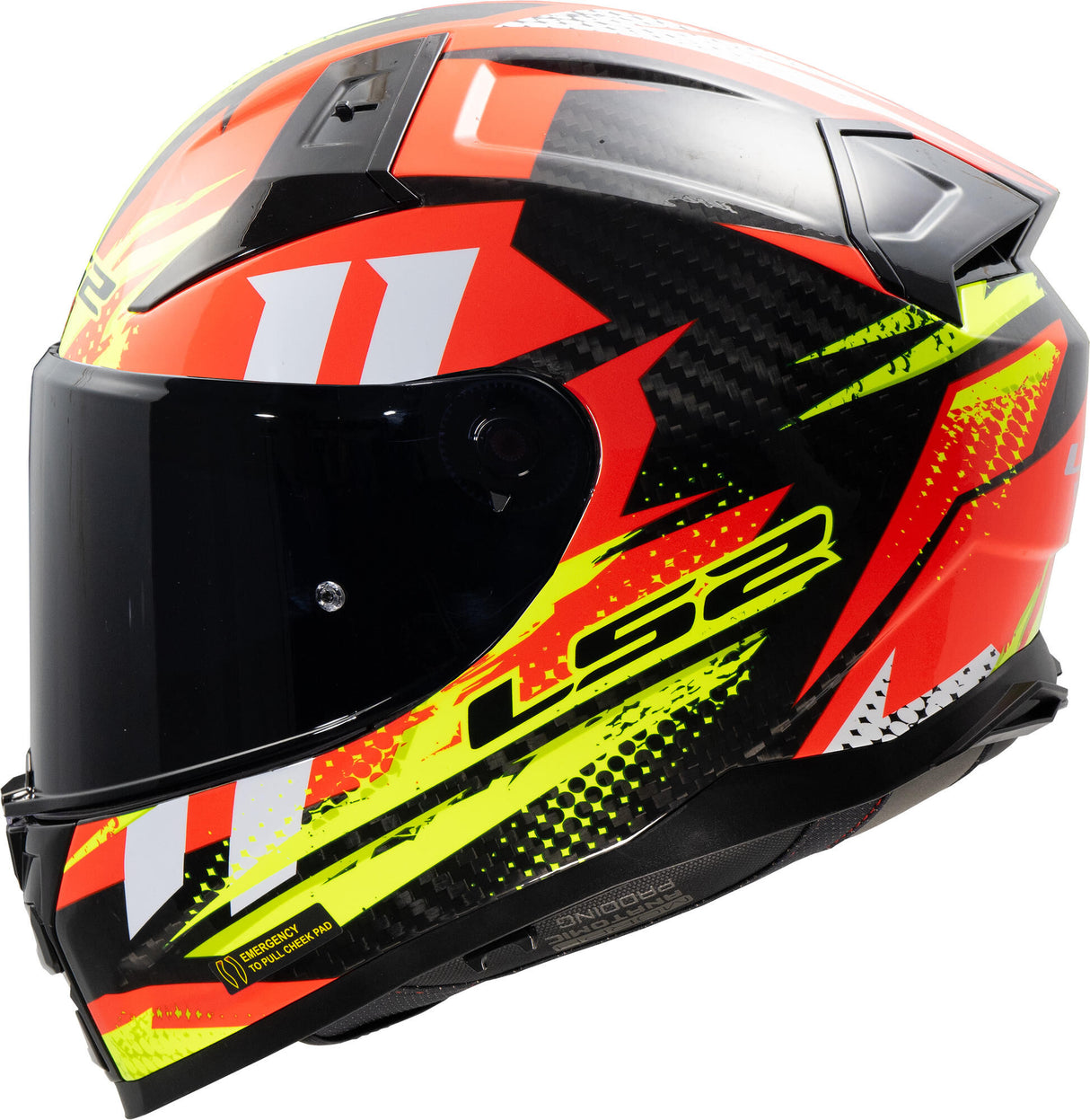 Ls2 full face helmet ff811 vector ii carbon tantic . helmet ff811 vector ii tantic xl red yellow