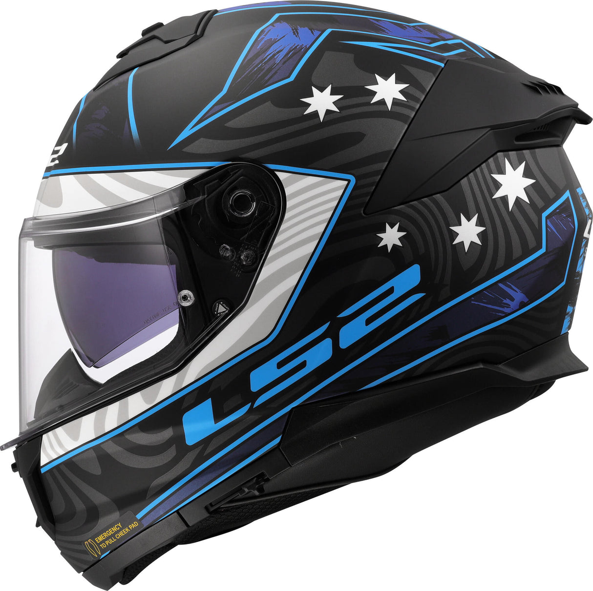 Ls2 full face helmet ff808 stream ii galdam . helmet ff808 stream ii galdam s bl. blue