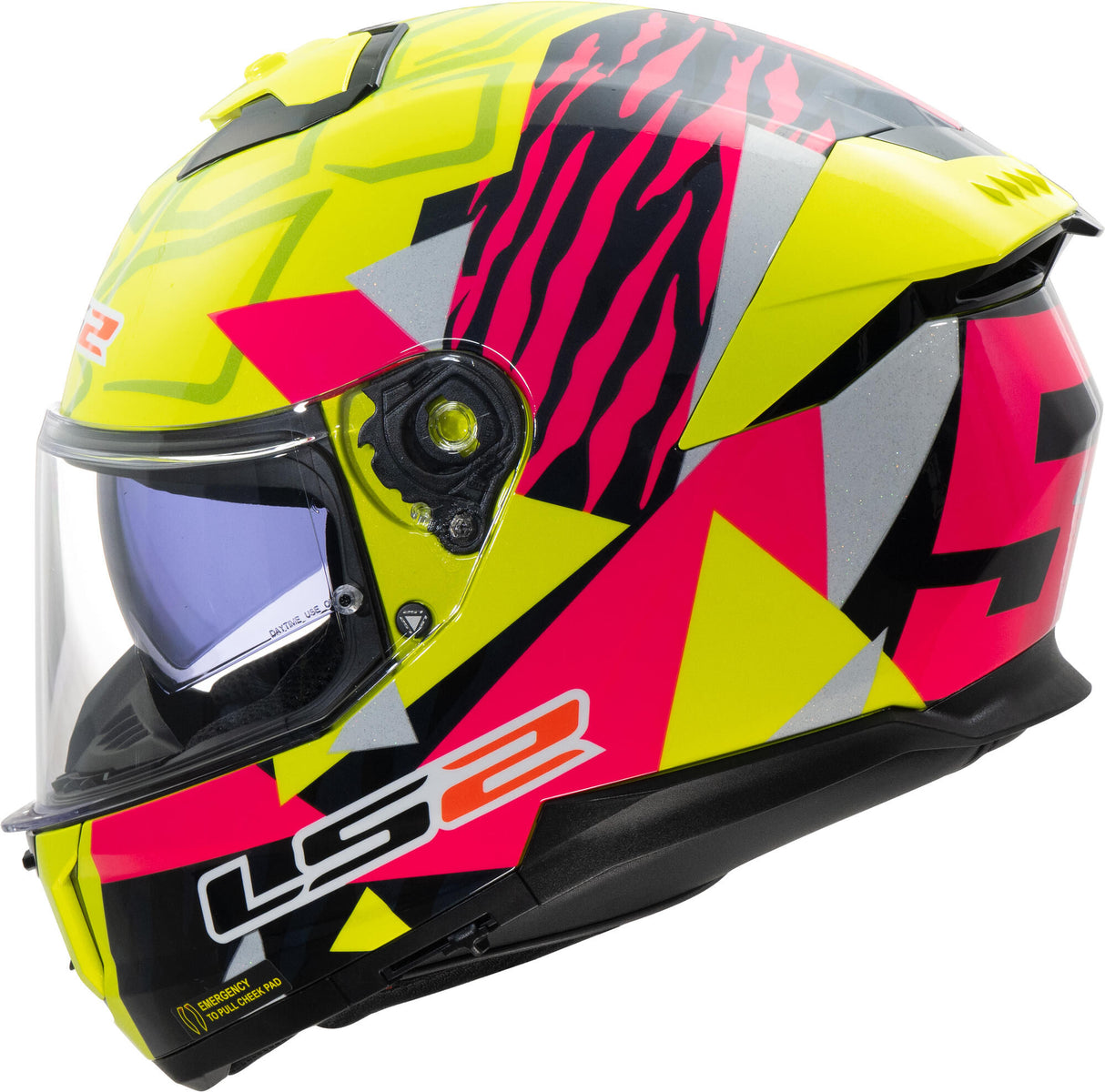 Ls2 full face helmet ff808 stream ii tiger . helmet ff808 stream ii tiger l yel. pink