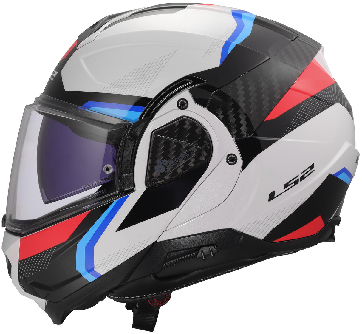 Ls2 flip up helmet ff910 advant ii triple . helmet ff910 advant ii triple 3xl wh blue red