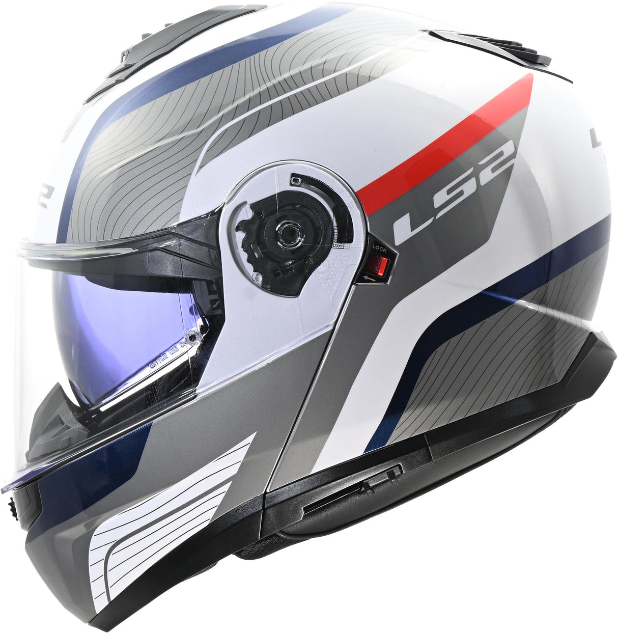 Ls2 flip up helmet ff908 strobe ii monza helmet ff908 stro.ii monza xl wh blue red