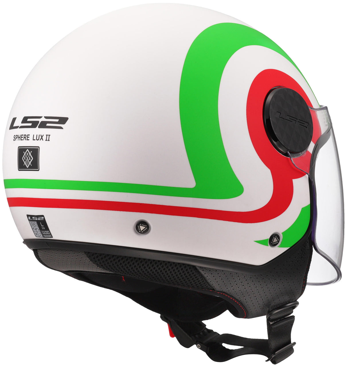 Ls2 of558 sphere lux ii urby jet helmet helmet of558 sph. lux ii urby wh green red m