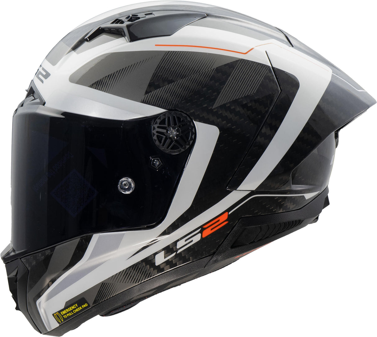Ls2 full face helmet ff805 thunder carbon gp diamond helmet ff805 thunder gp raute xxl white gray