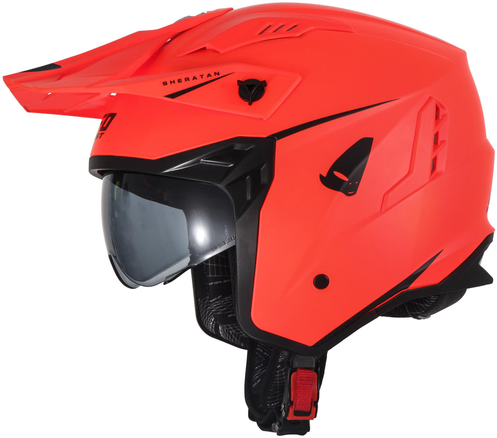 Ufo plast sheratan jethelm helmet sheratan s matt neon orange
