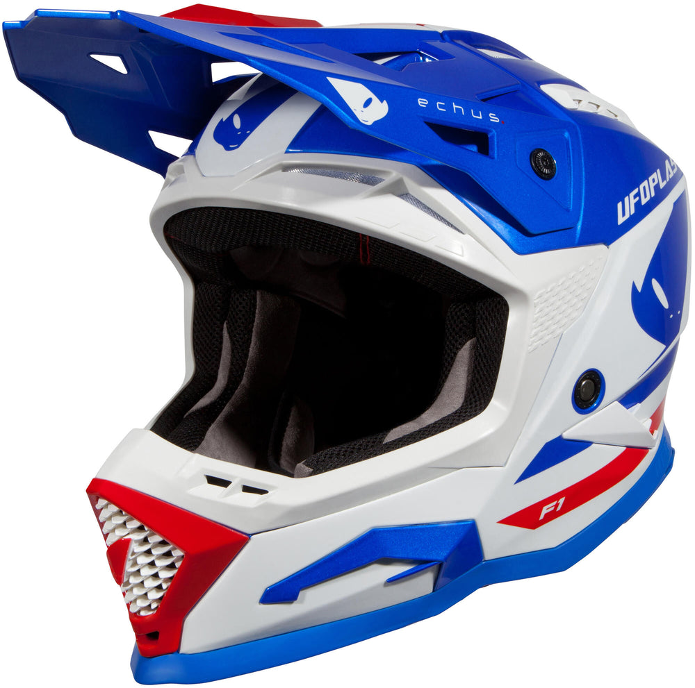 Ufo plast motocross helmet echus helmet echus xs blue white red