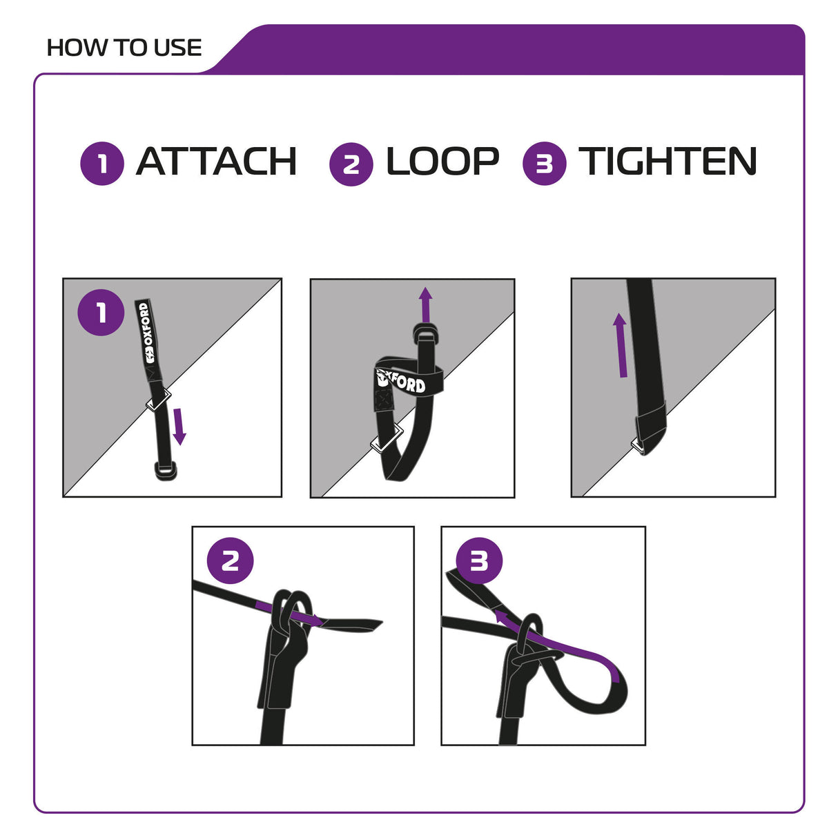 Oxford tension strap atlas d-ring . atlas d-ring 26mm x 1.2m black pair