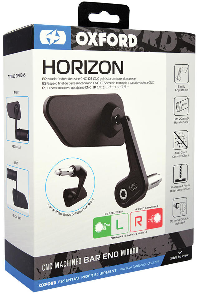 Oxford mirror handlebar end horizon handlebar mirror horizon right