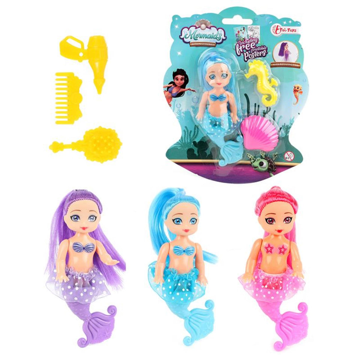 Mermaids Mermaid Pop z glavniki, 12 cm