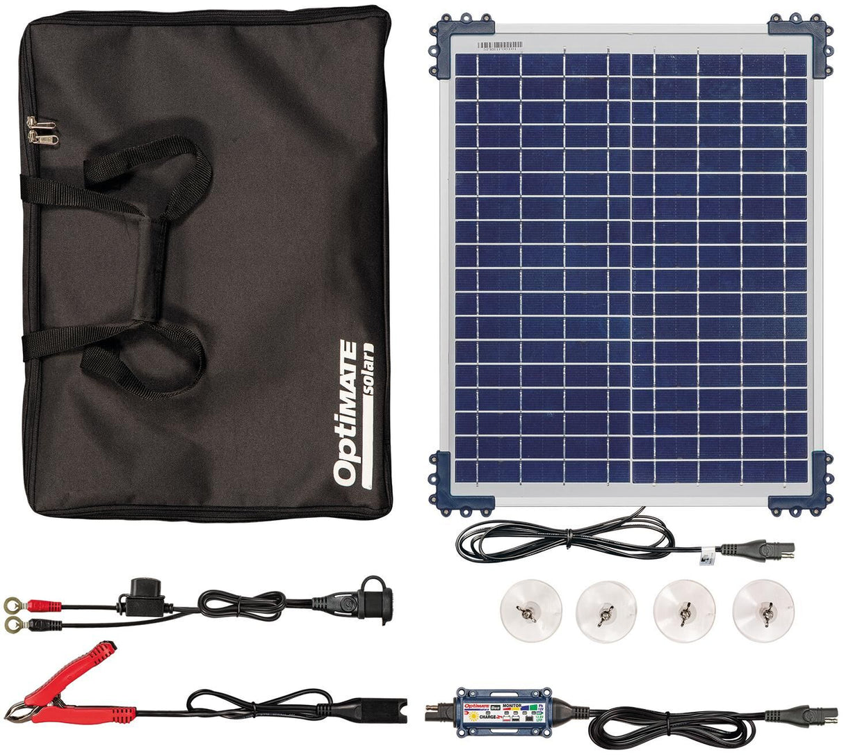Tecmate battery charger optimate solar duo 20w travel kit. optimate charger solar duo 20w