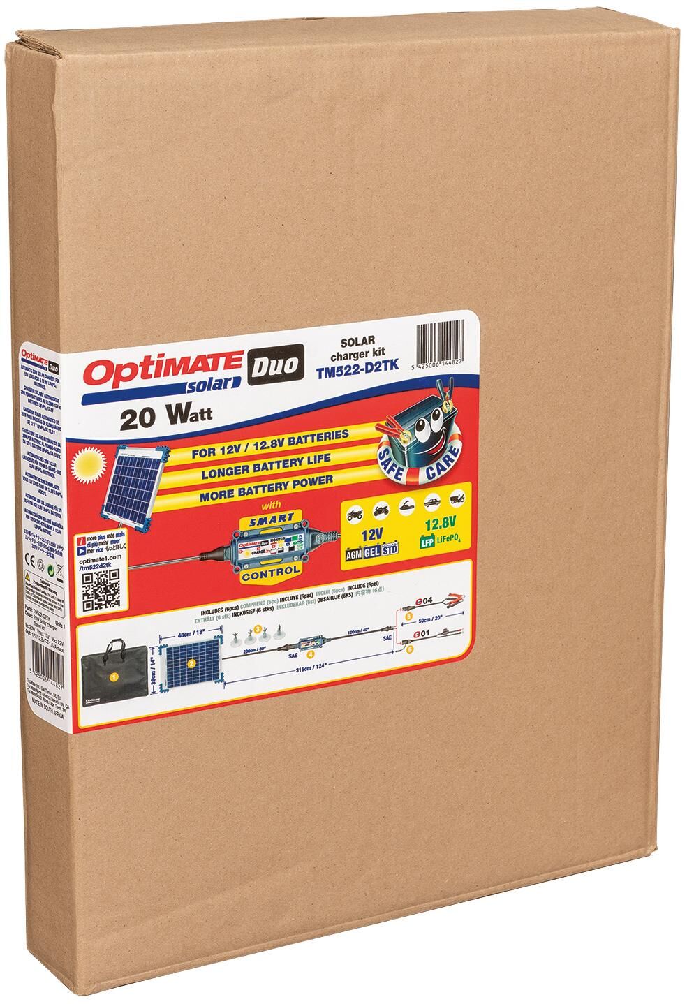 Tecmate battery charger optimate solar duo 20w travel kit. optimate charger solar duo 20w