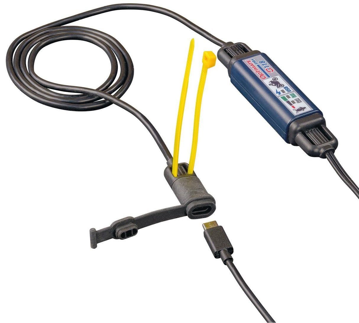 Tecmate USB charger Optimate O-118 USB-C Charger Optimate m. SAE connection 200cm