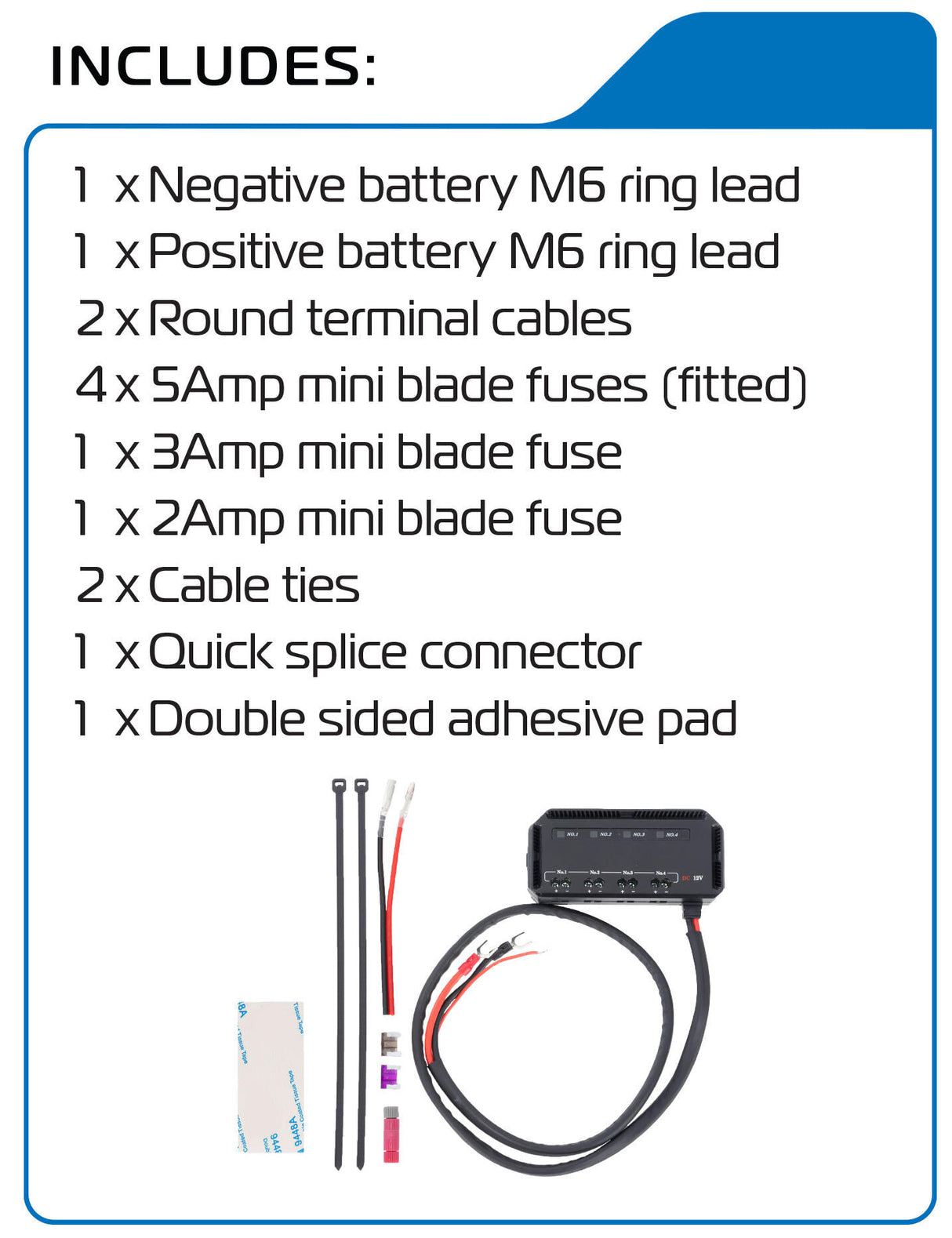 Oxford junction box 12 v socket power distribution box ox el112