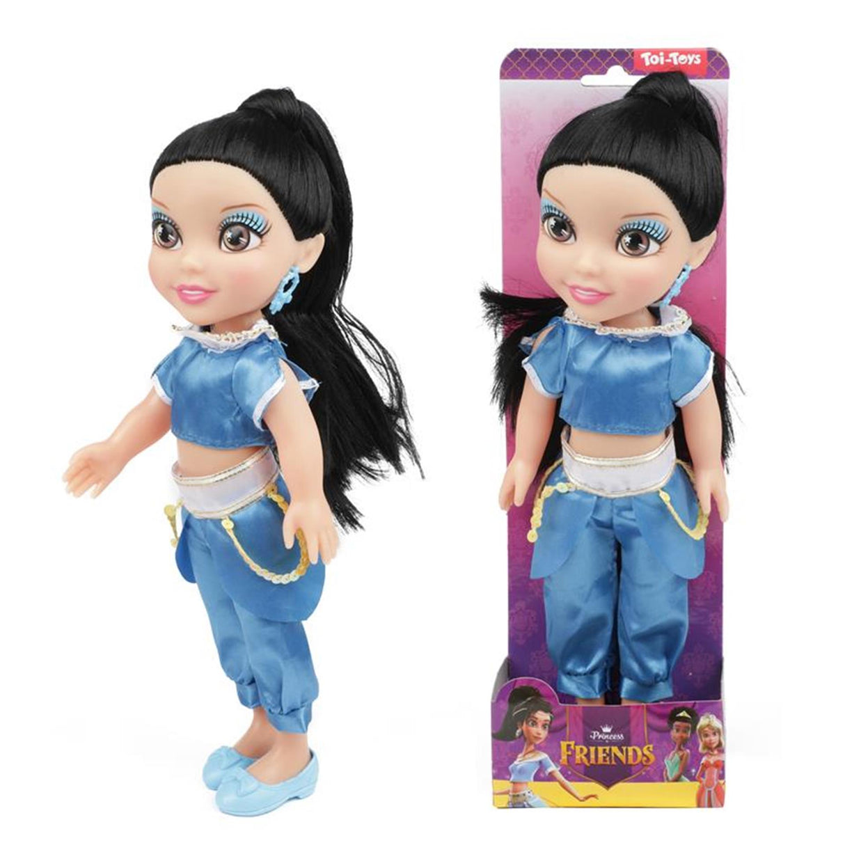 Toi-toys toi toys princess friends pop 30cm blauw
