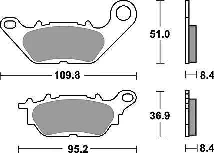 TRW -Lucas brake pad MCB 812 brake pad MCB 812 organic standard