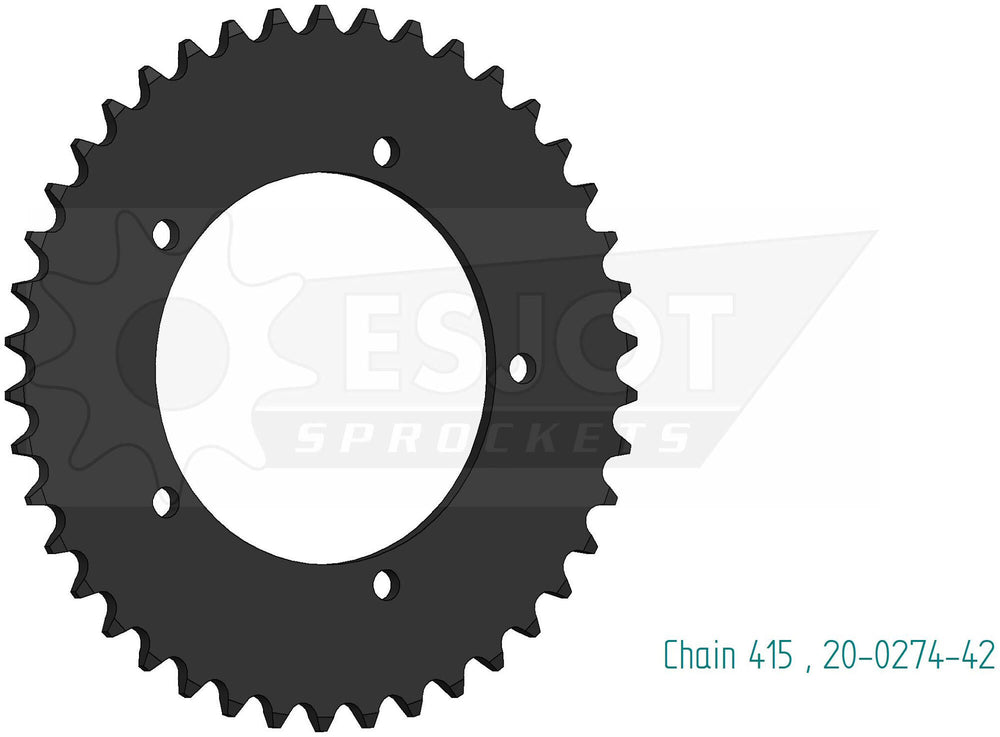Esjot achtersandwiel 0274 chain wheel 415 42z steel black