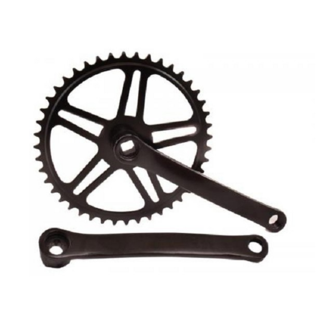 Falkx Black Steal Crankkel 44t Negro