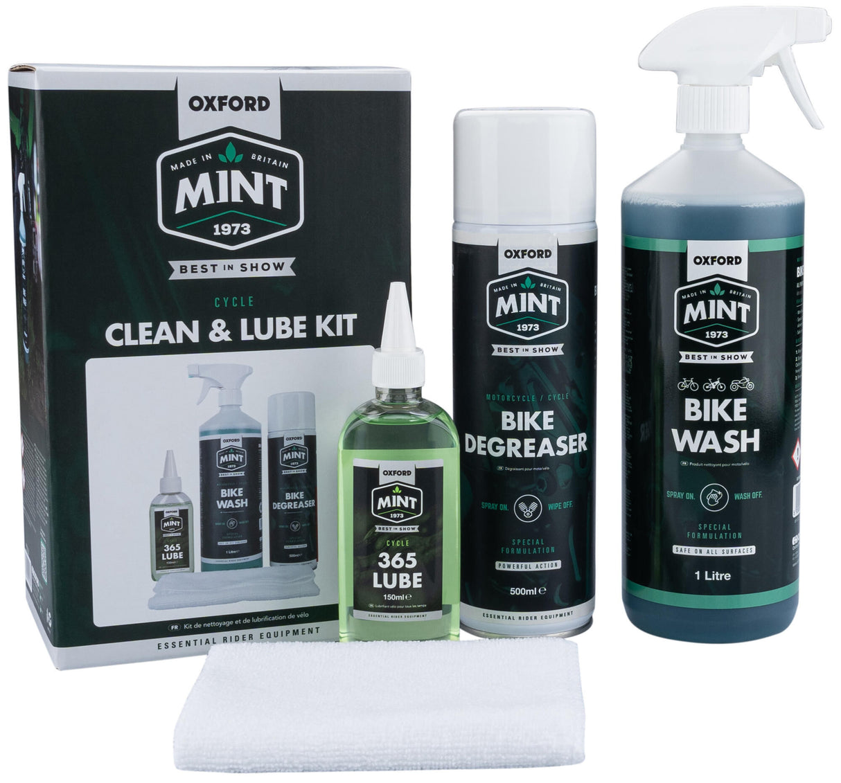 Juego de limpieza Oxford Mint, kit de lubricante para cadena de ciclo, juego de limpiador Oxford