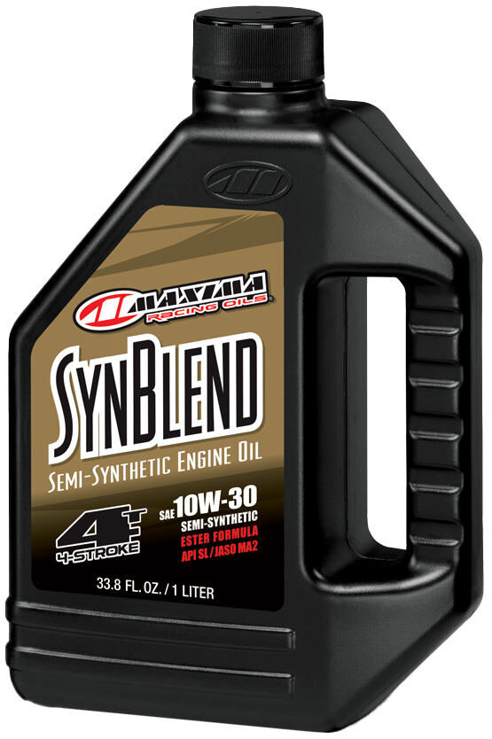 Maxima racing oils motor oil syn headlights ester 4t. motor oil maxima syn blnd ester 4t 10w-30 1l