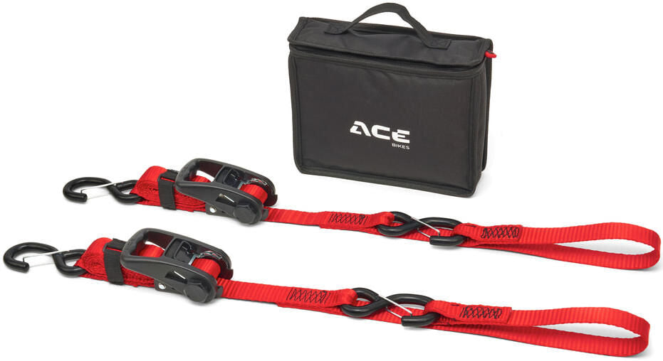 Acebikes ace bikes ratchet premium set of tension straps lashing strap set acebike ratchet premium