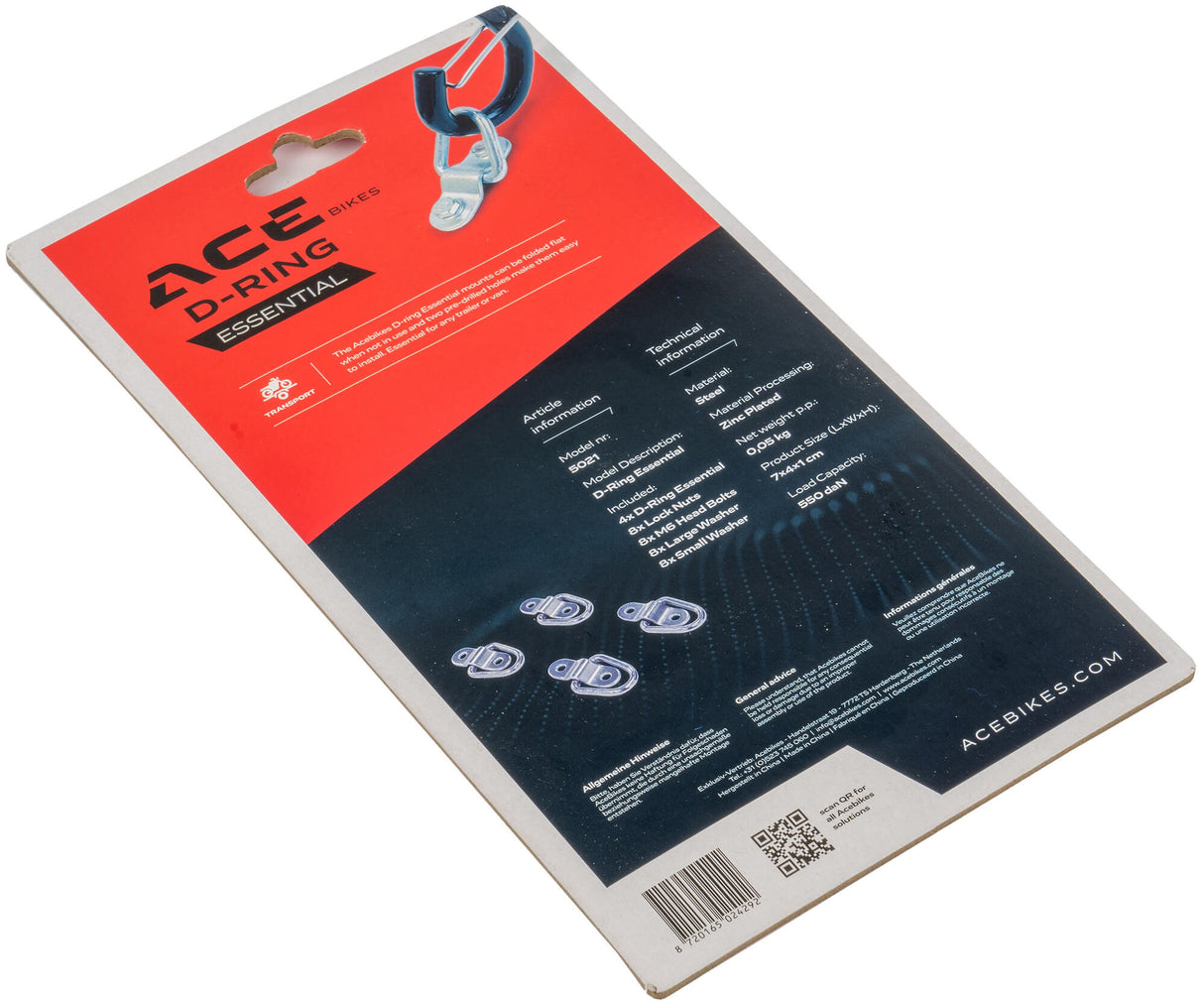Acebikes ace bikes spanband aanmelding d-ring tension belt fastening se d-ring