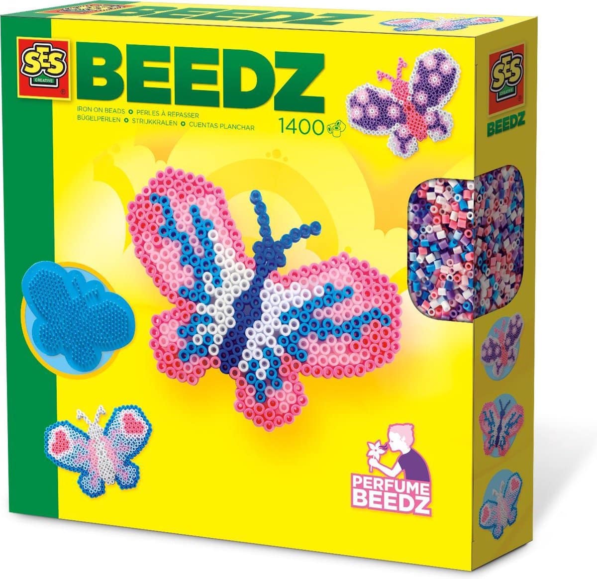 Six ironing beads with butterflies with 1300 beads