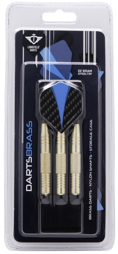 Longfield Games Steeltip Dart Set 22 grams Gold Blue 3 pieces