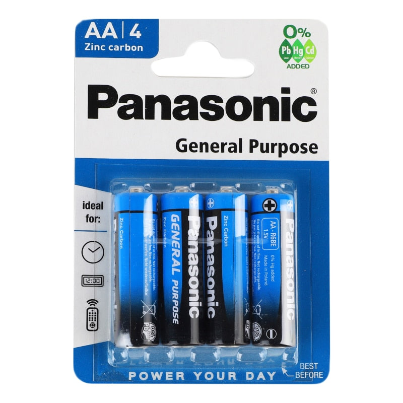 Jonotoys panasonic aa general purpose batteries 4 pieces