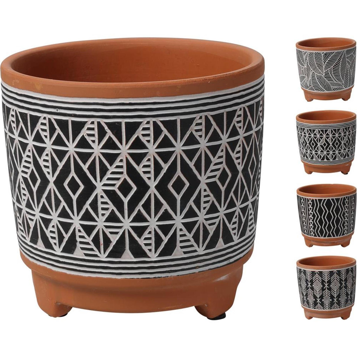 Home styling bloempot aardewerk 13,7x13,2cm