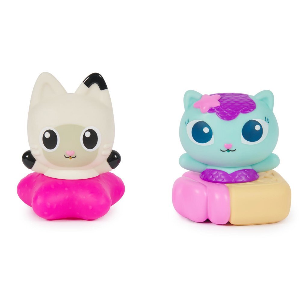 Gabby's Dollhouse Panda and Mermaid Cat Bath Toy Set